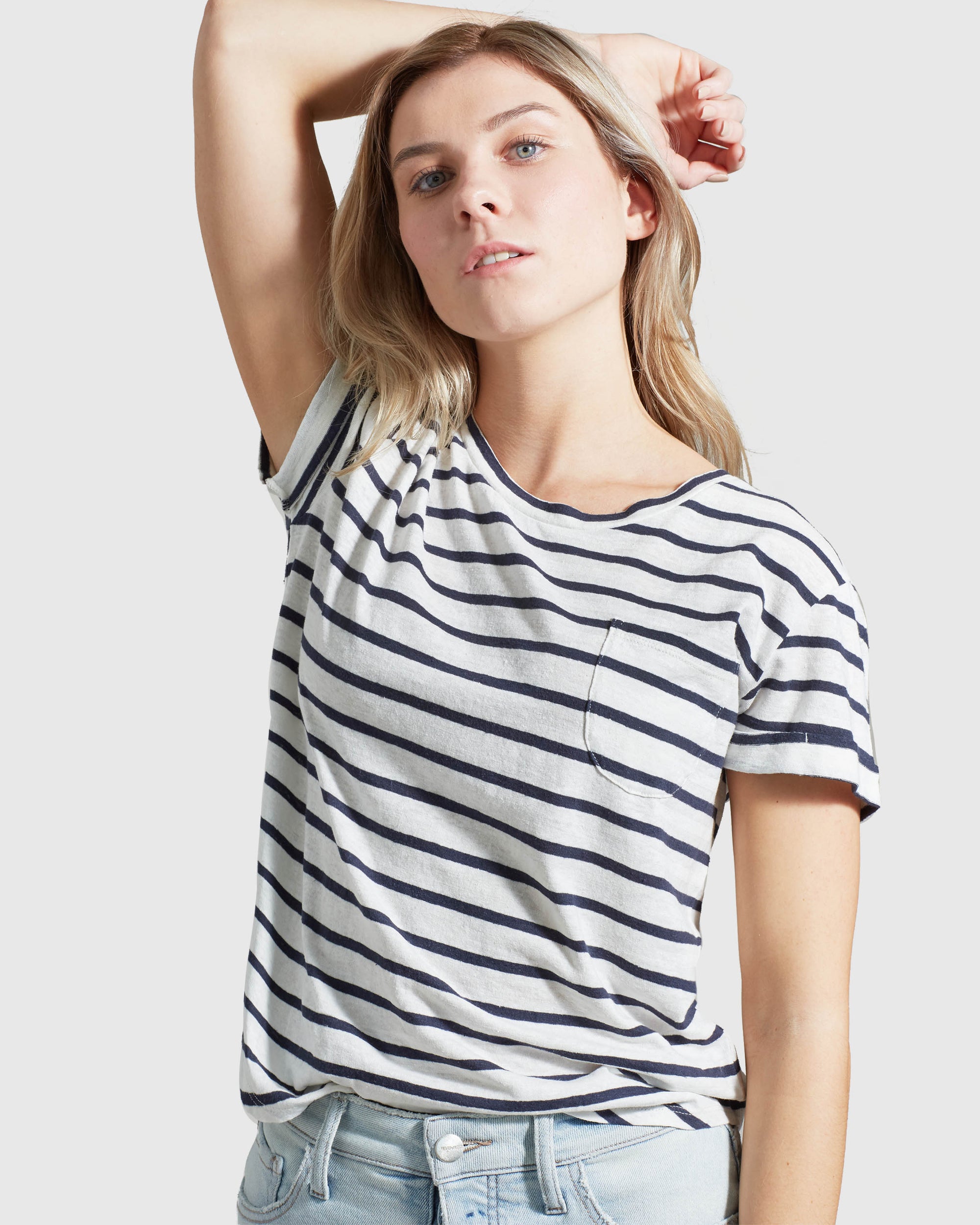 SoftHemp™ Striped Pocket Tee
