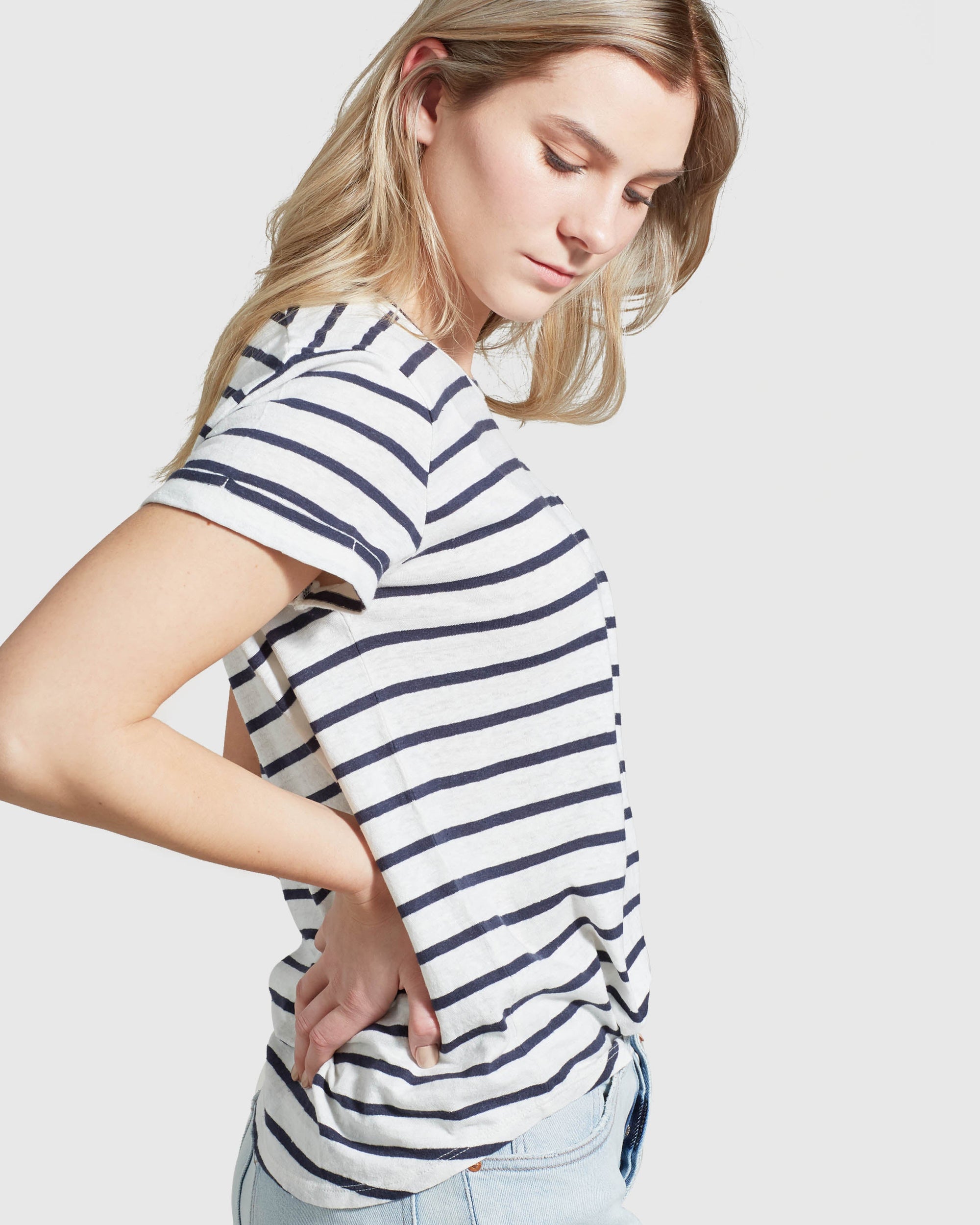 SoftHemp™ Striped Pocket Tee