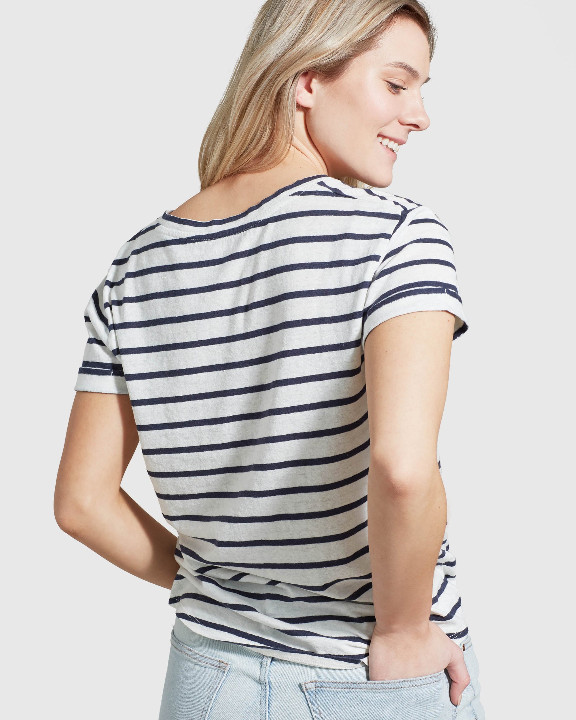 SoftHemp™ Striped Pocket Tee