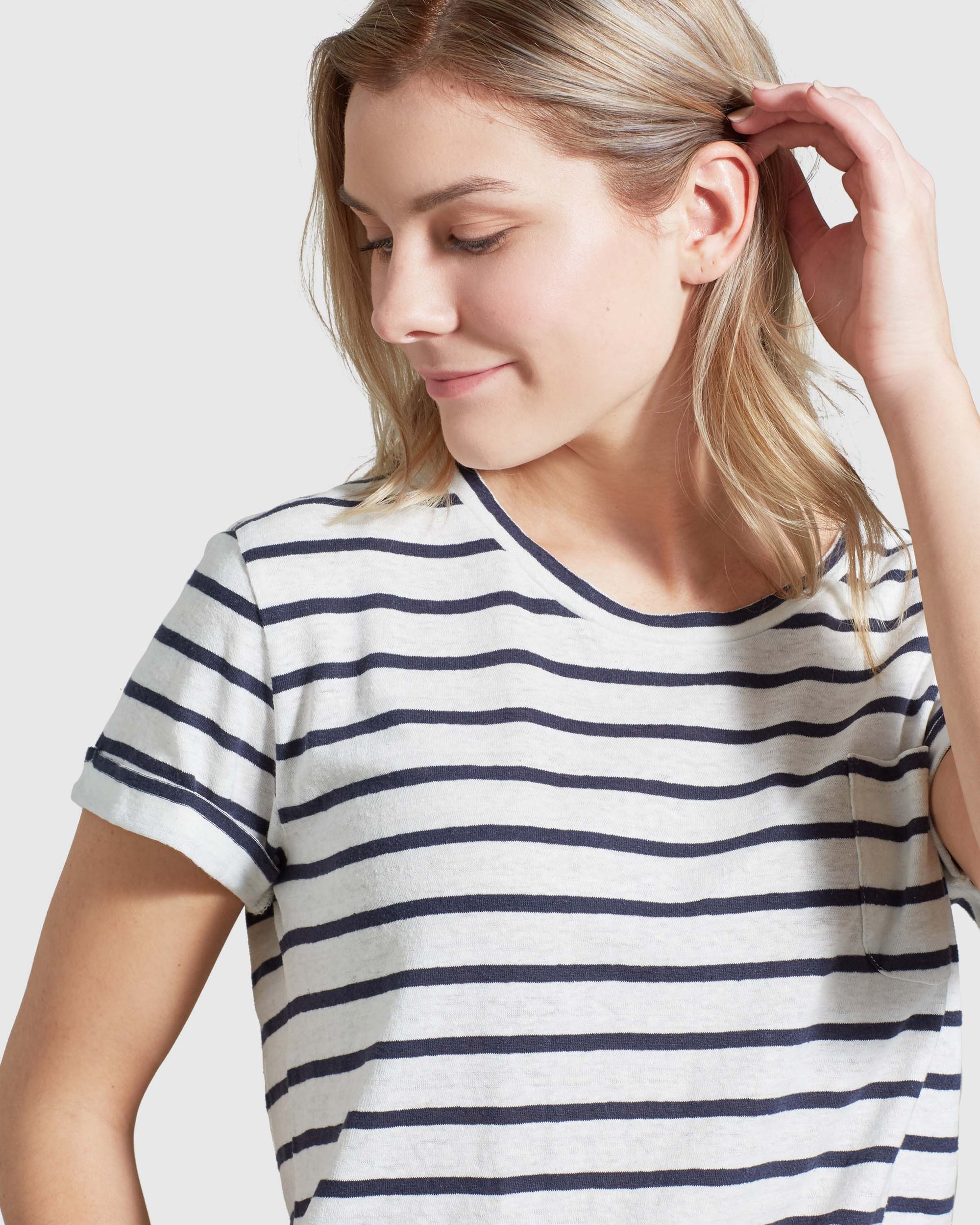 SoftHemp™ Striped Pocket Tee
