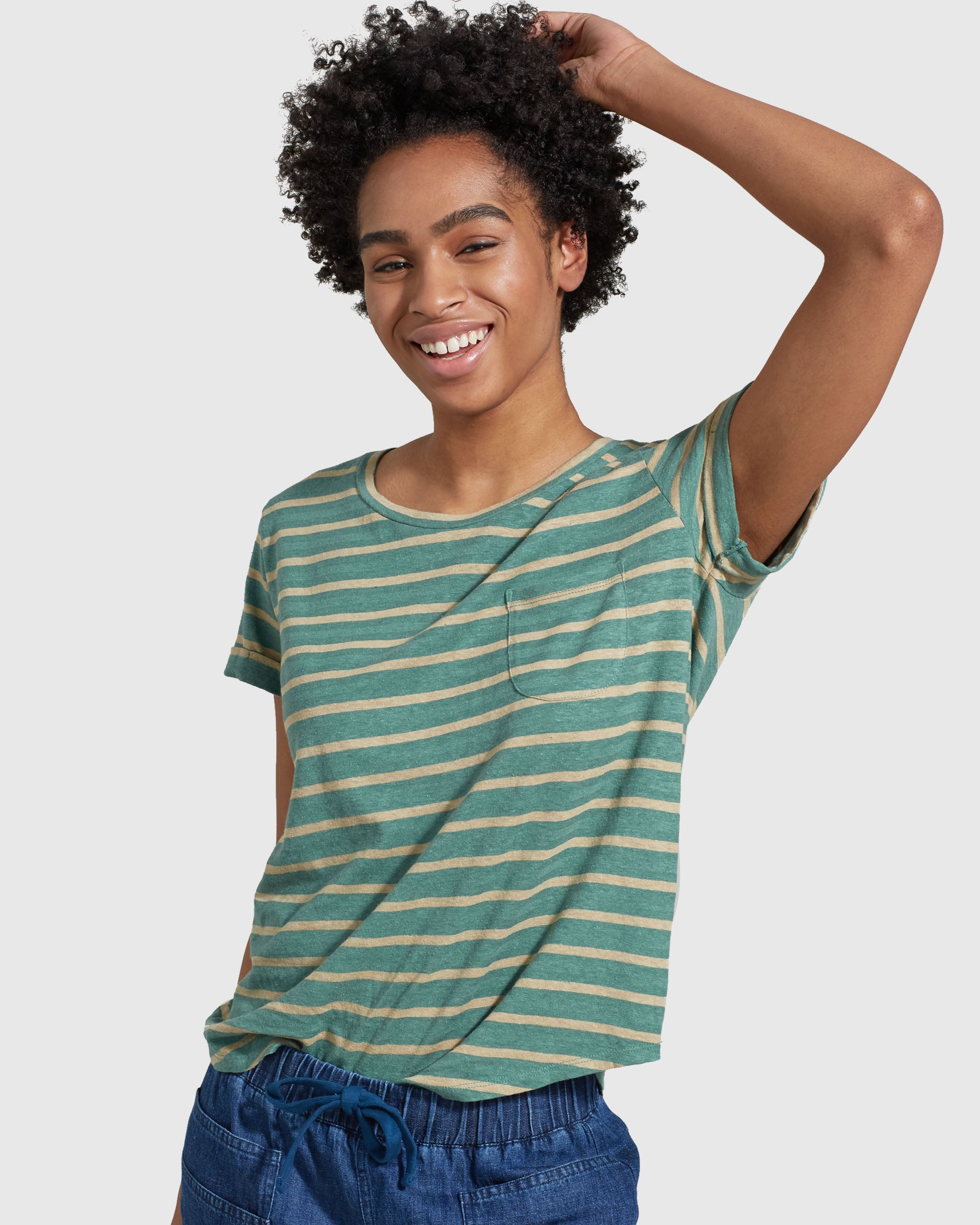 SoftHemp™ Striped Pocket Tee