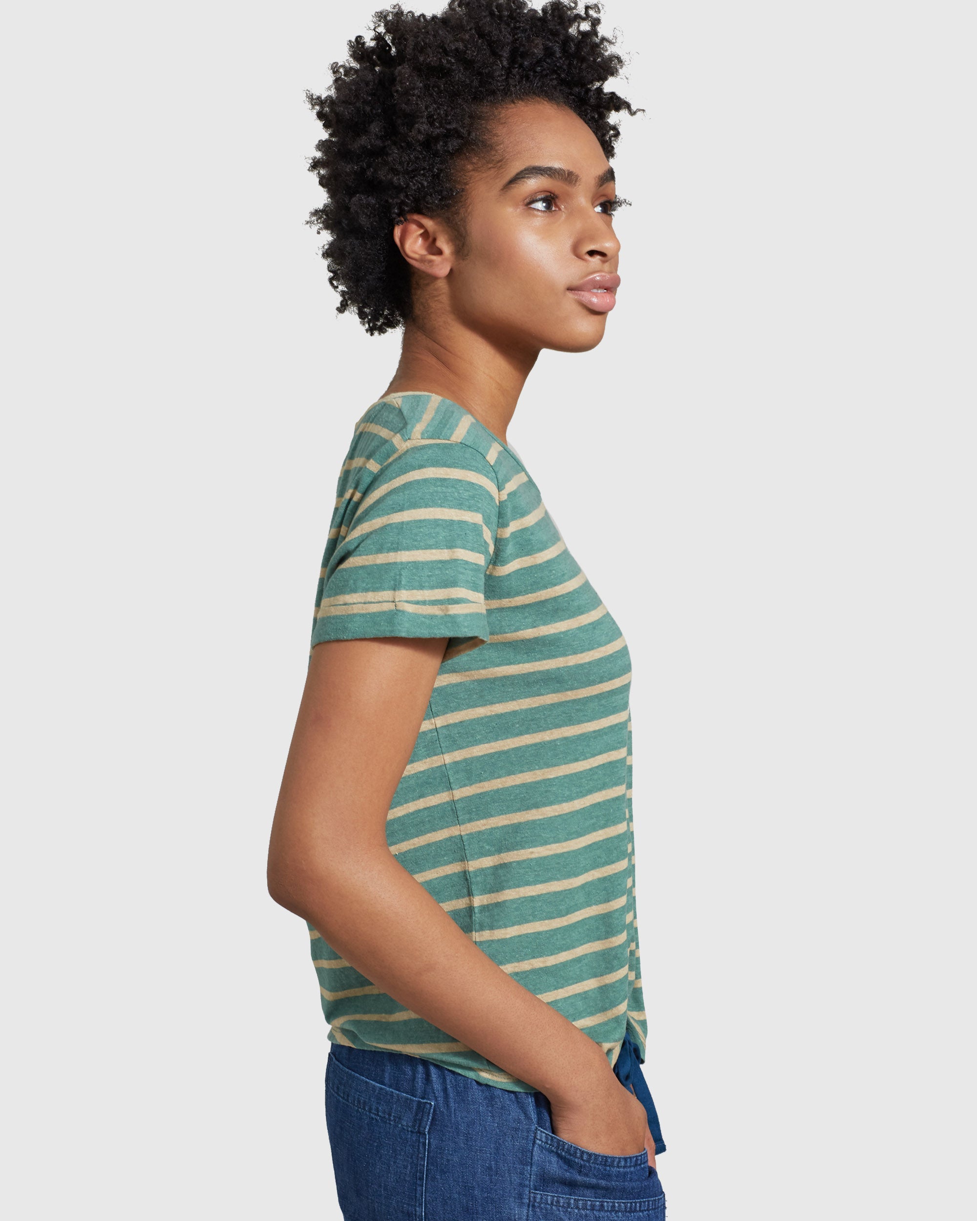 SoftHemp™ Striped Pocket Tee