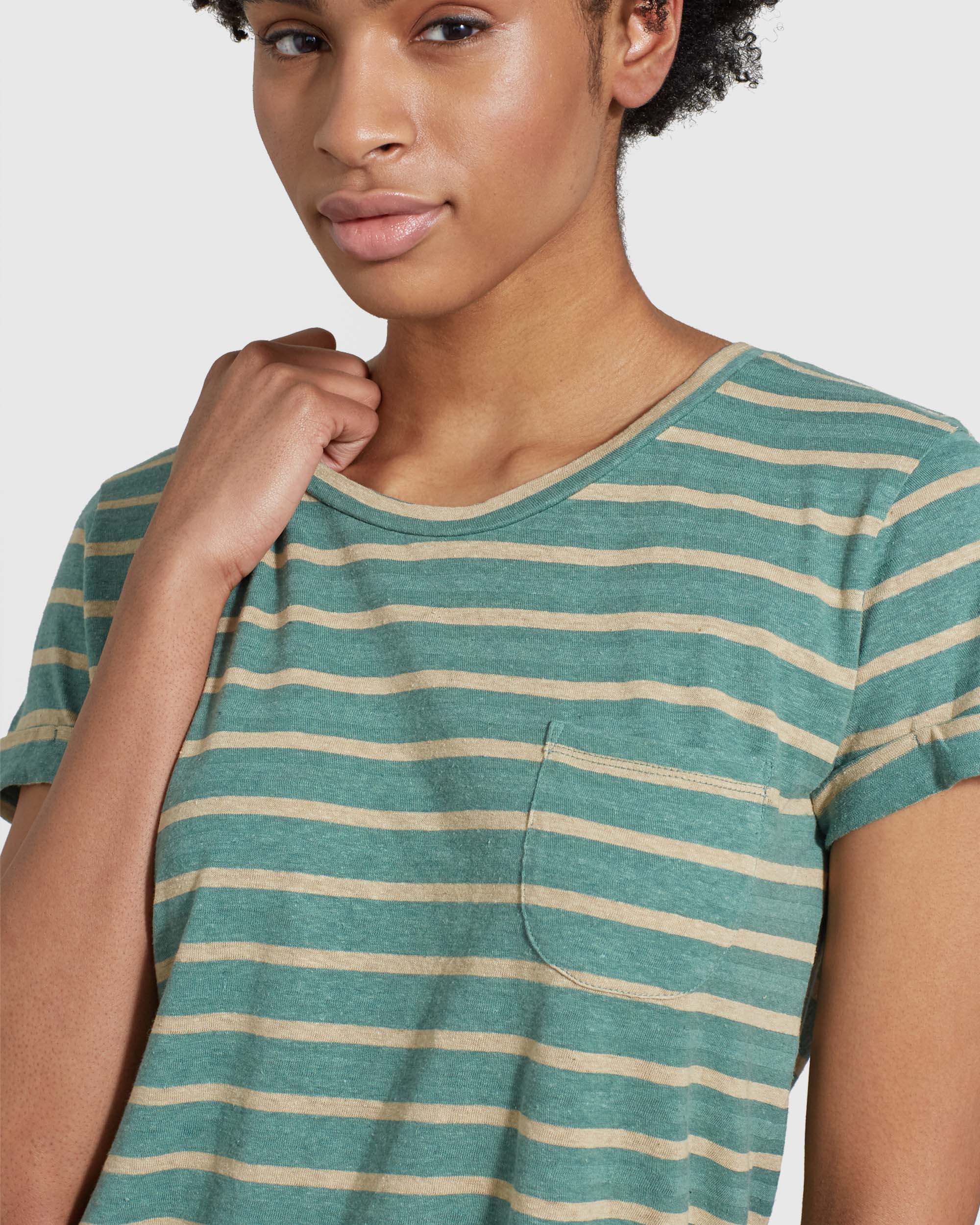 SoftHemp™ Striped Pocket Tee