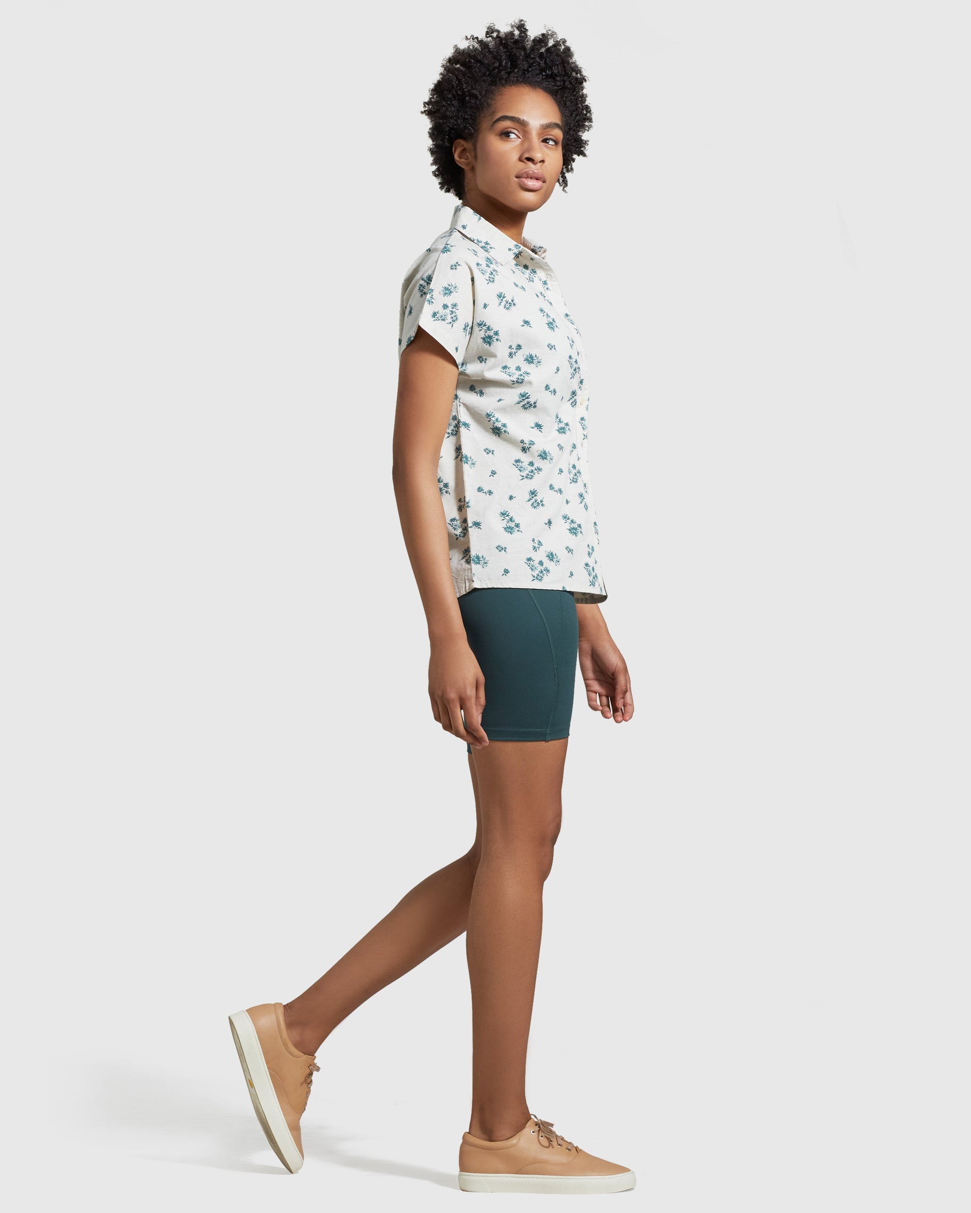 Natural Short Sleeve Button Down