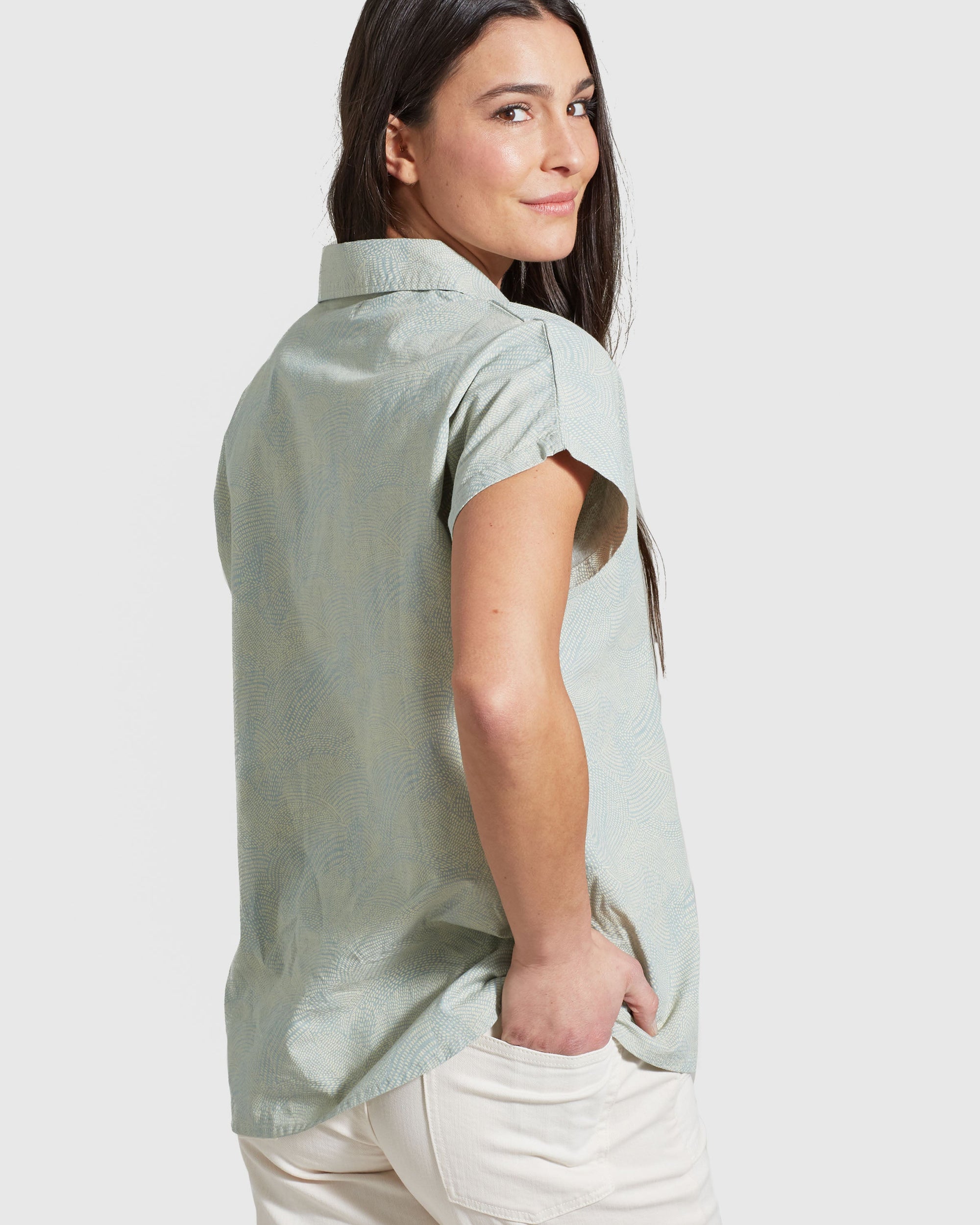 Natural Short Sleeve Button Down