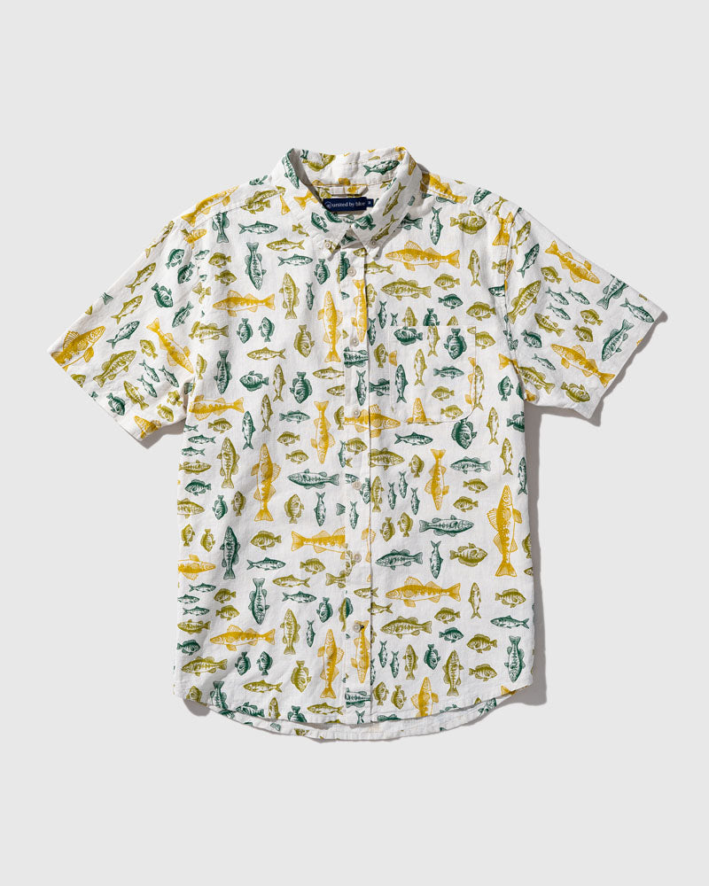 SoftHemp™ Chambray Short-Sleeve Button Down