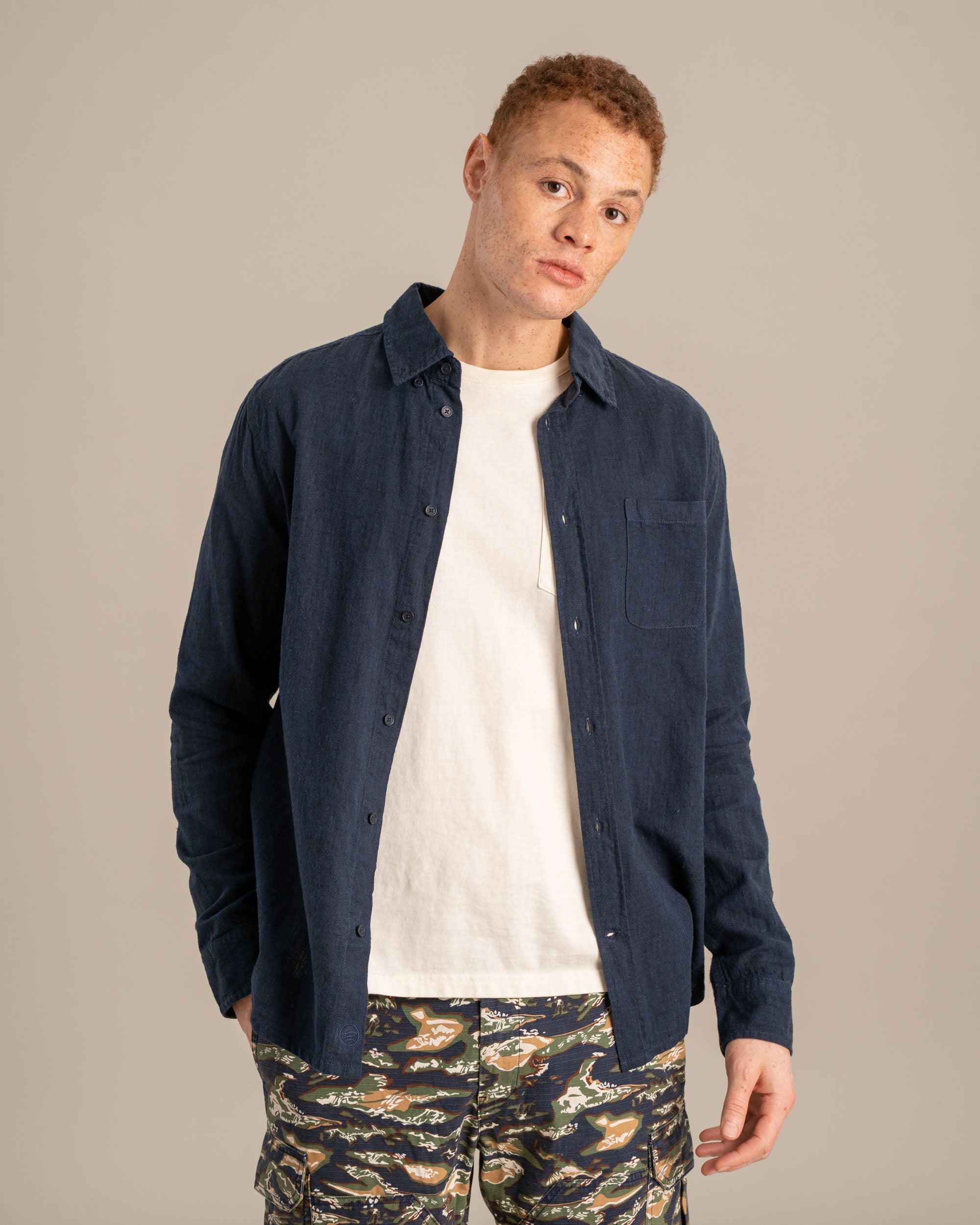 SoftHemp™ Chambray Button Down