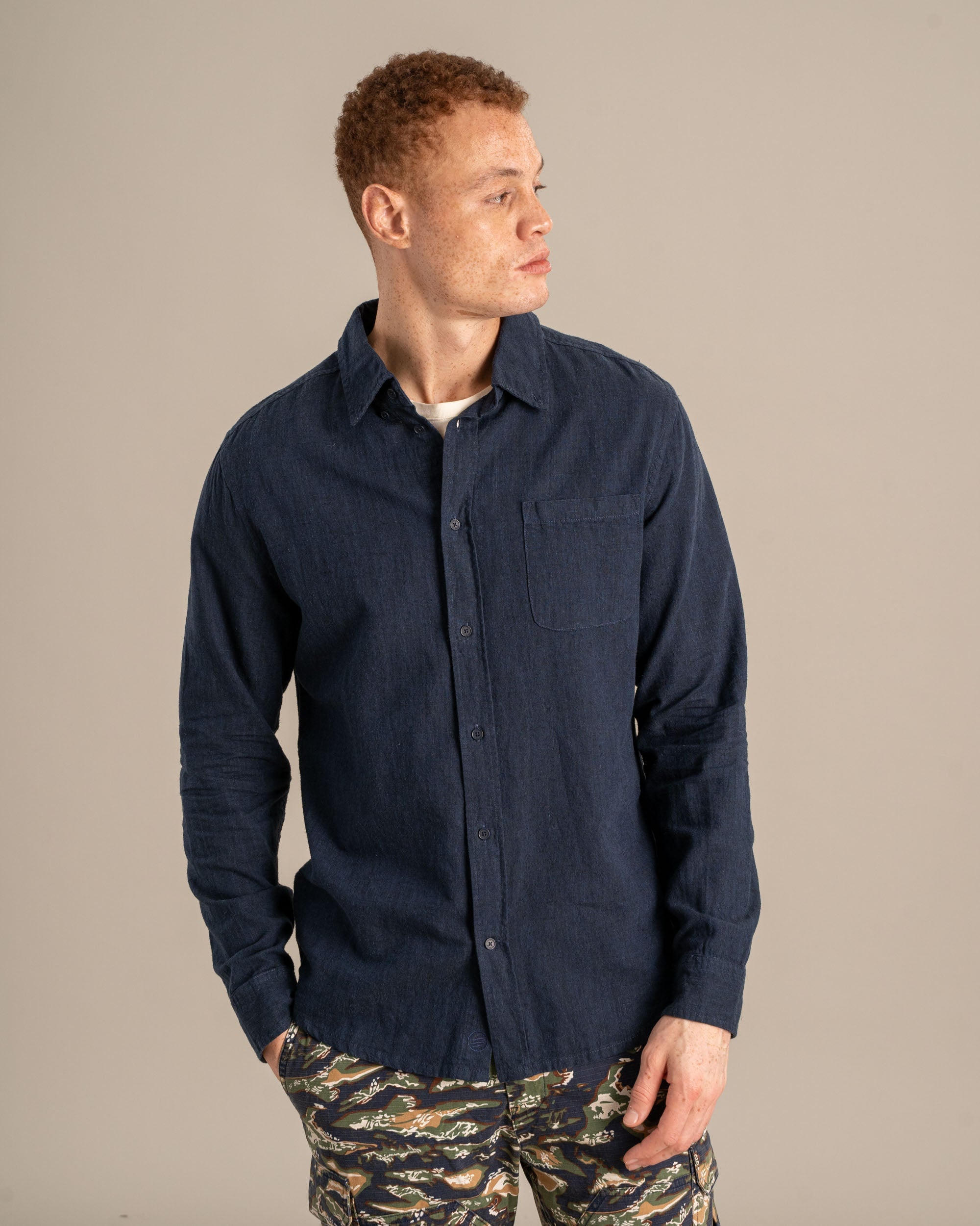 SoftHemp™ Chambray Button Down