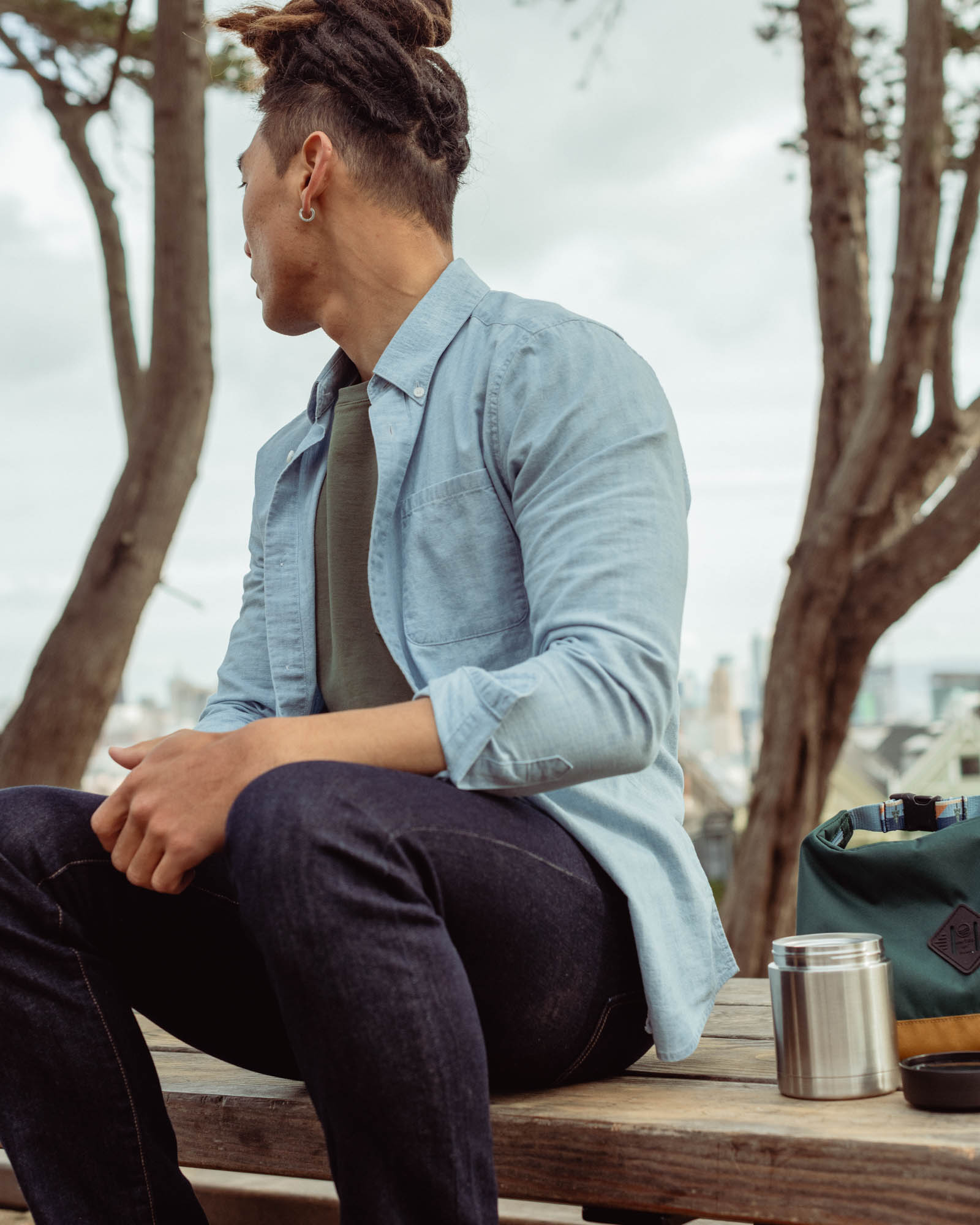 Organic Chambray Button Down