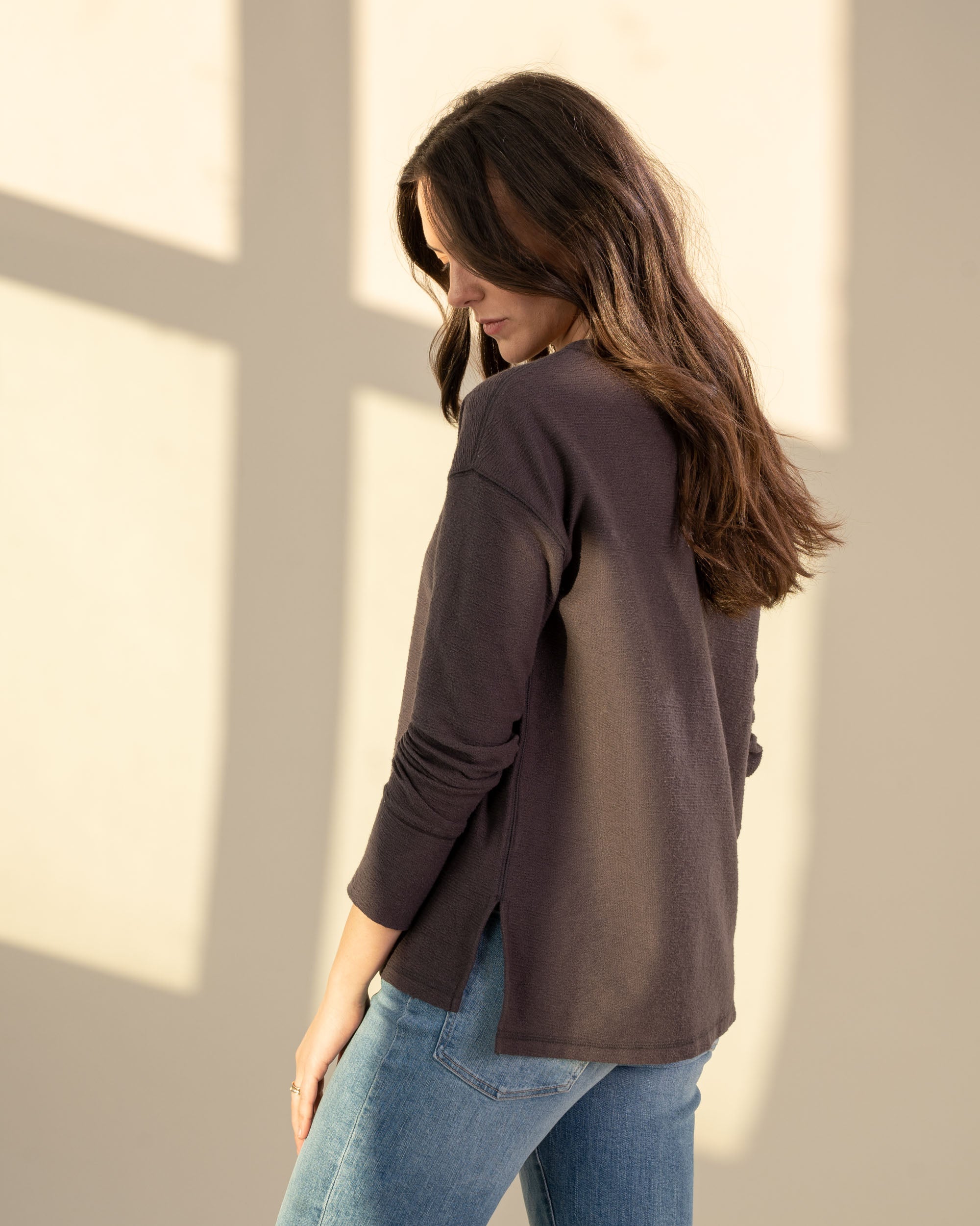 EcoKnit™ Textured Boxy Crew