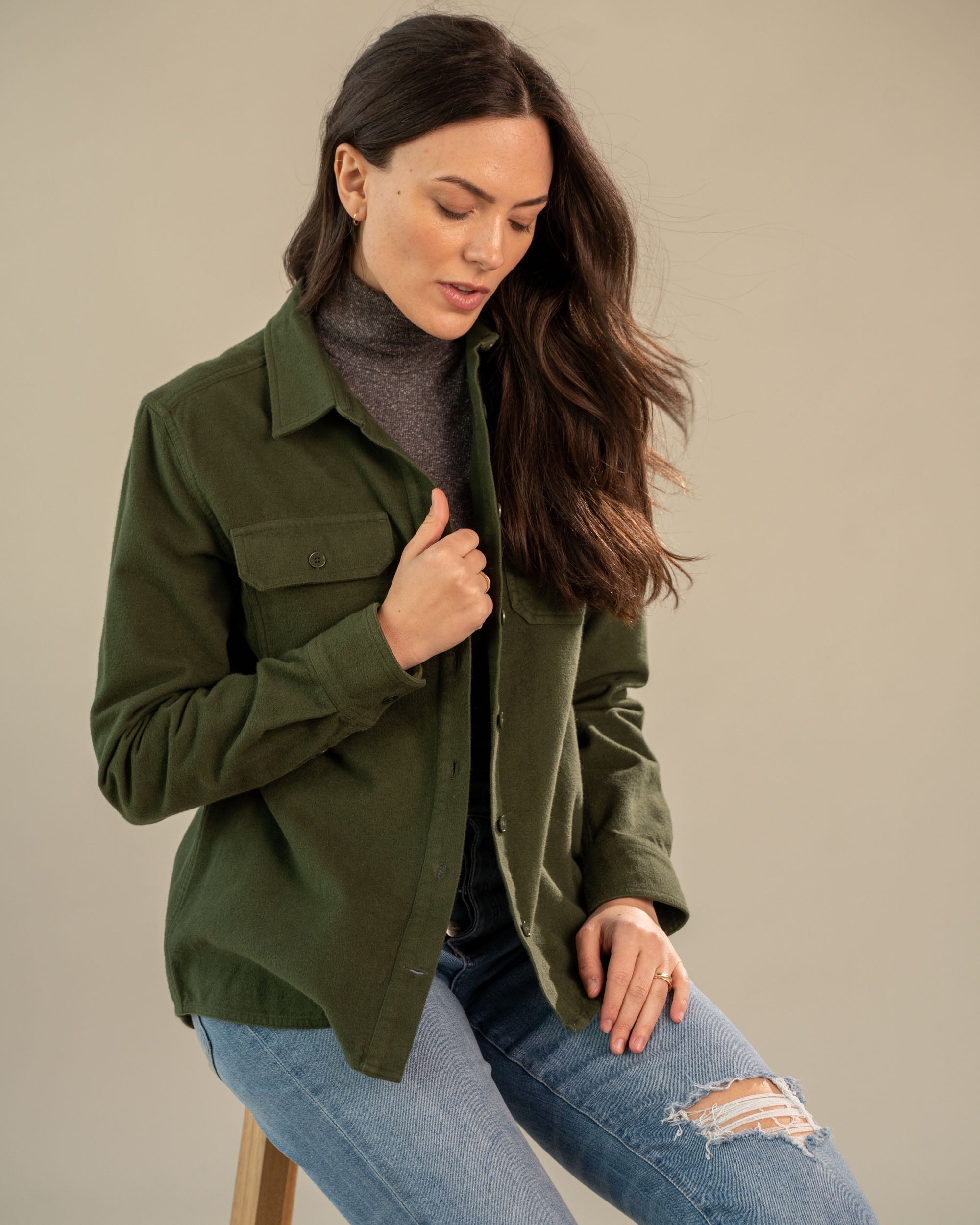 Organic Chamois Cloth Button Down