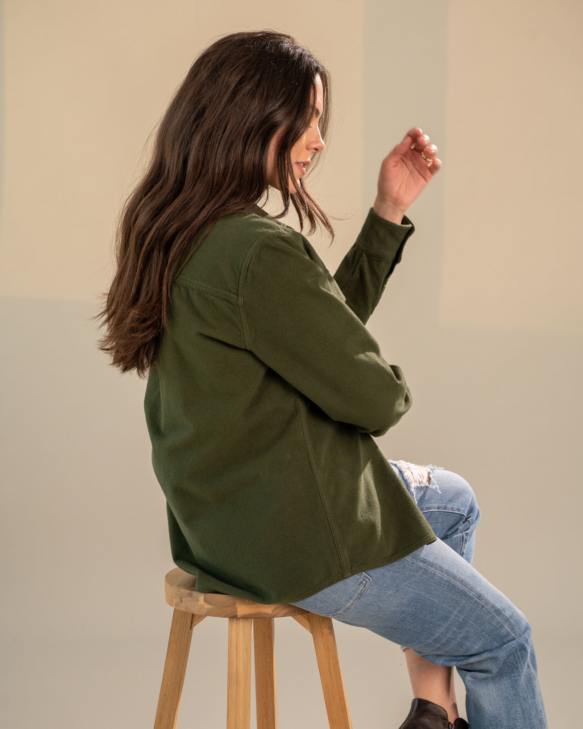 Organic Chamois Cloth Button Down