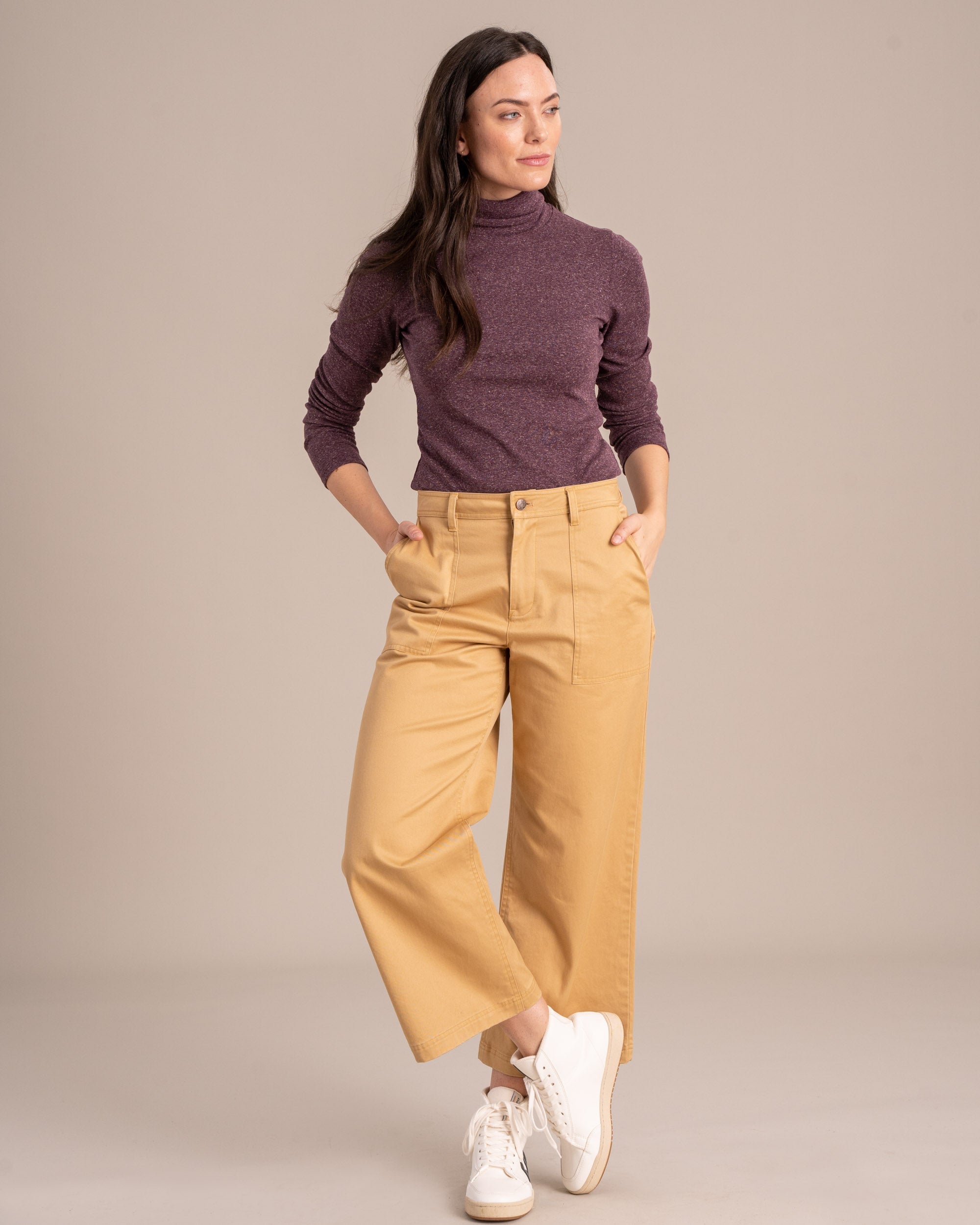 Organic Twill Wide Leg Pant