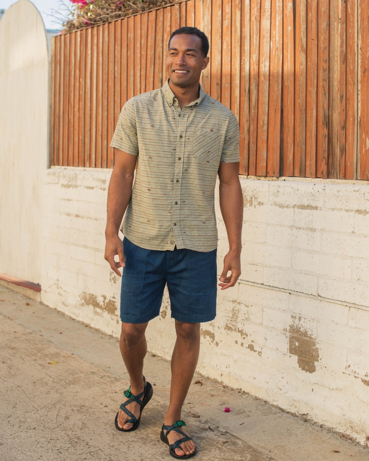 SoftHemp™ Chambray Short Sleeve Button Down