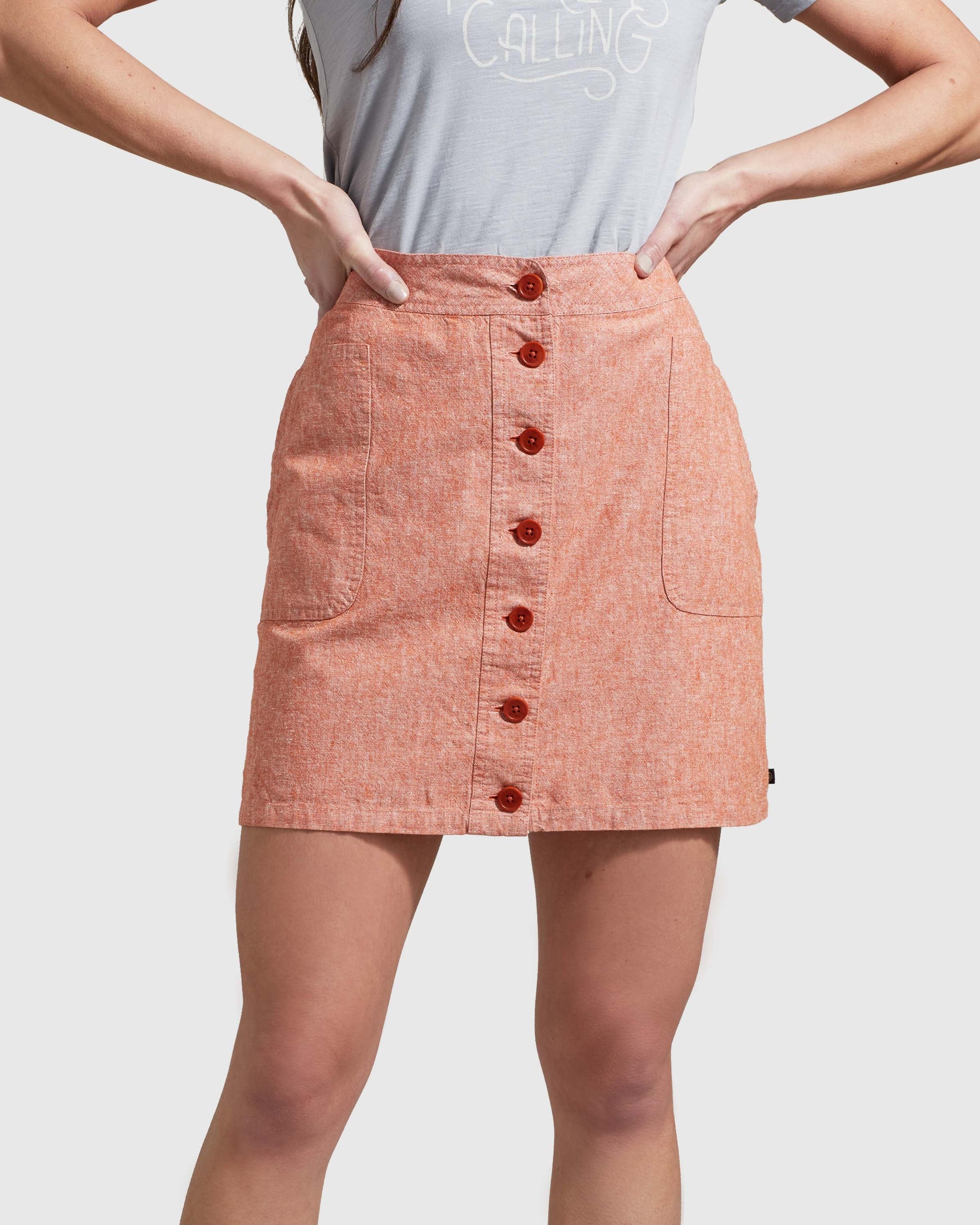 SoftHemp™ Button-Up Skirt