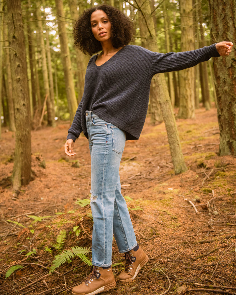 Recycled Wool V-Neck Sweater