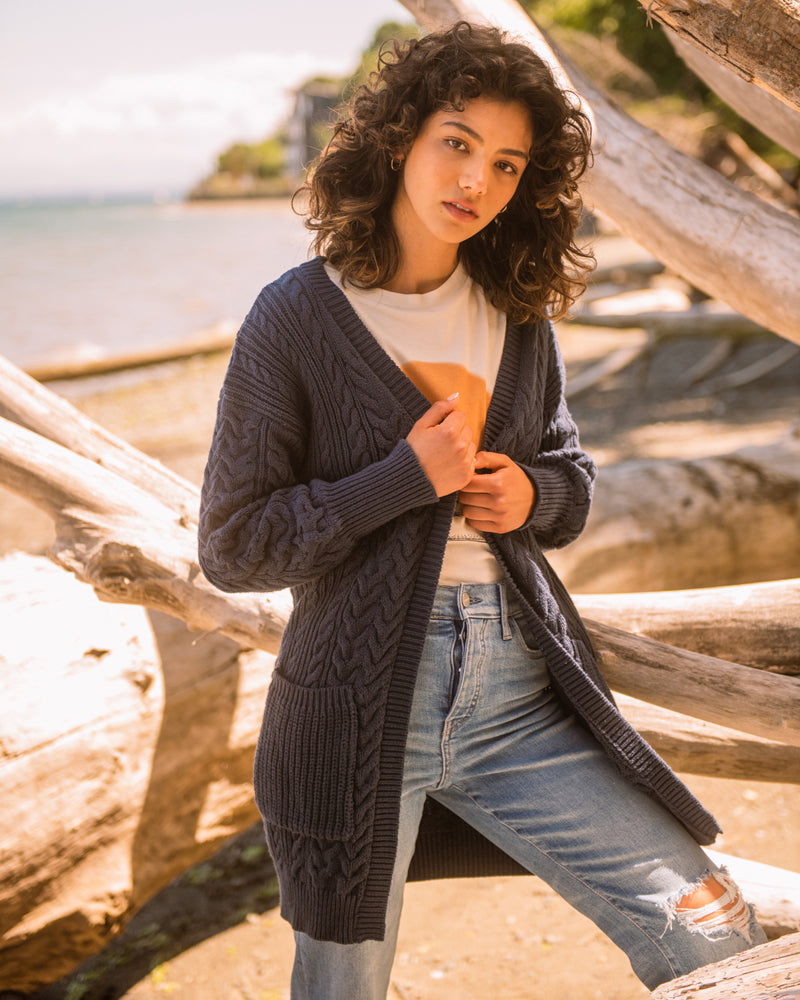 EcoKnit™ Cable Cardigan