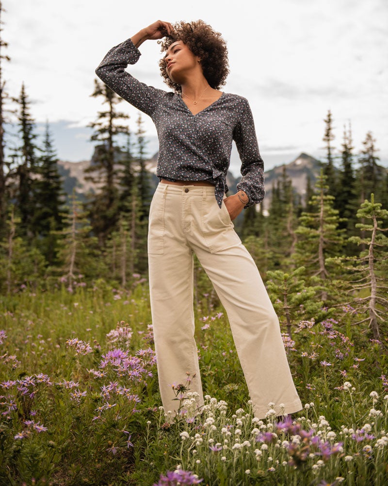 Organic Corduroy Wide Leg Pant