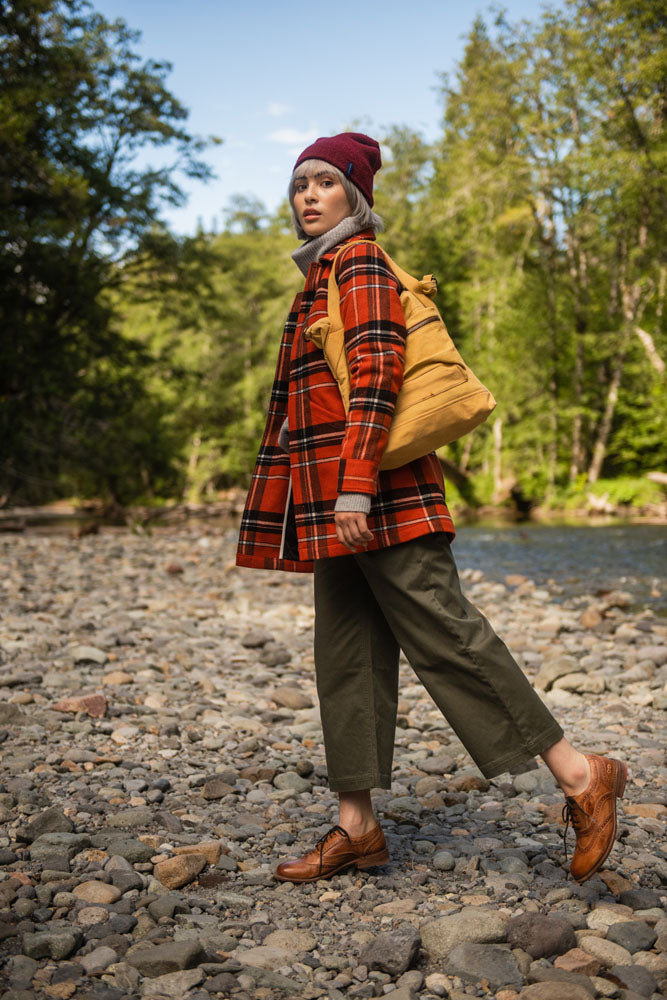 Recycled Plaid Coat