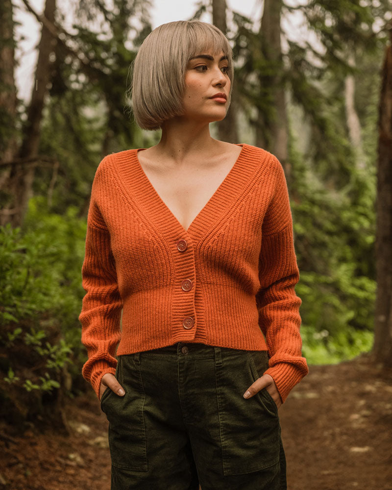 Recycled Wool Cropped Cardigan