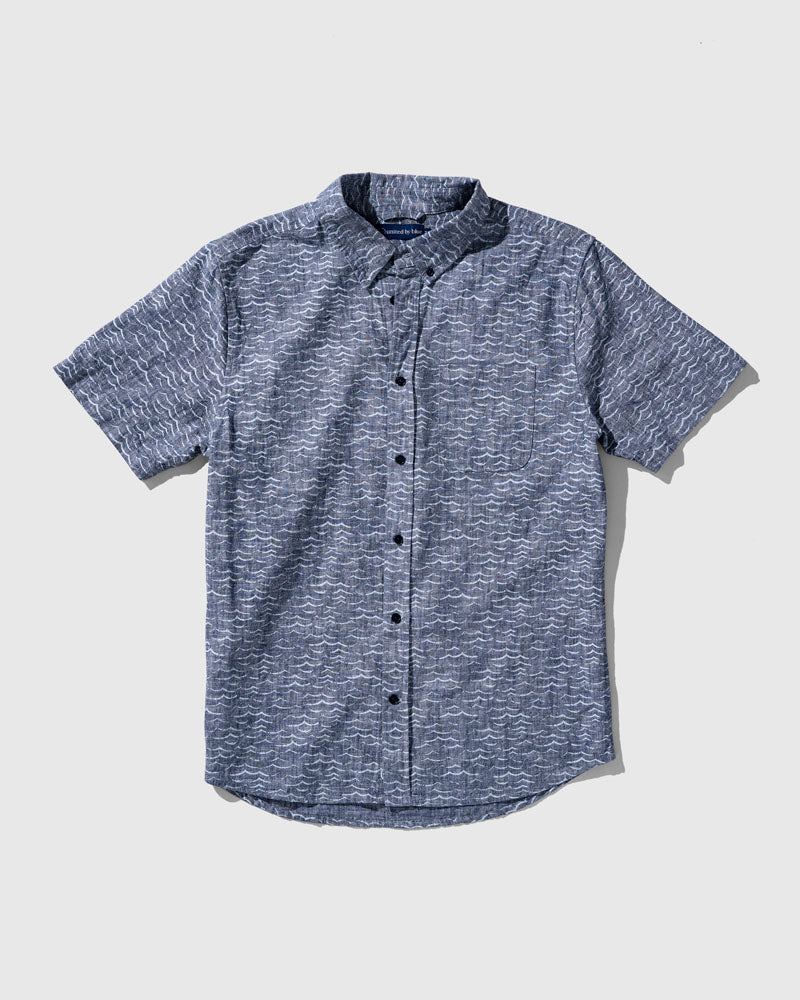 SoftHemp™ Chambray Short-Sleeve Button Down