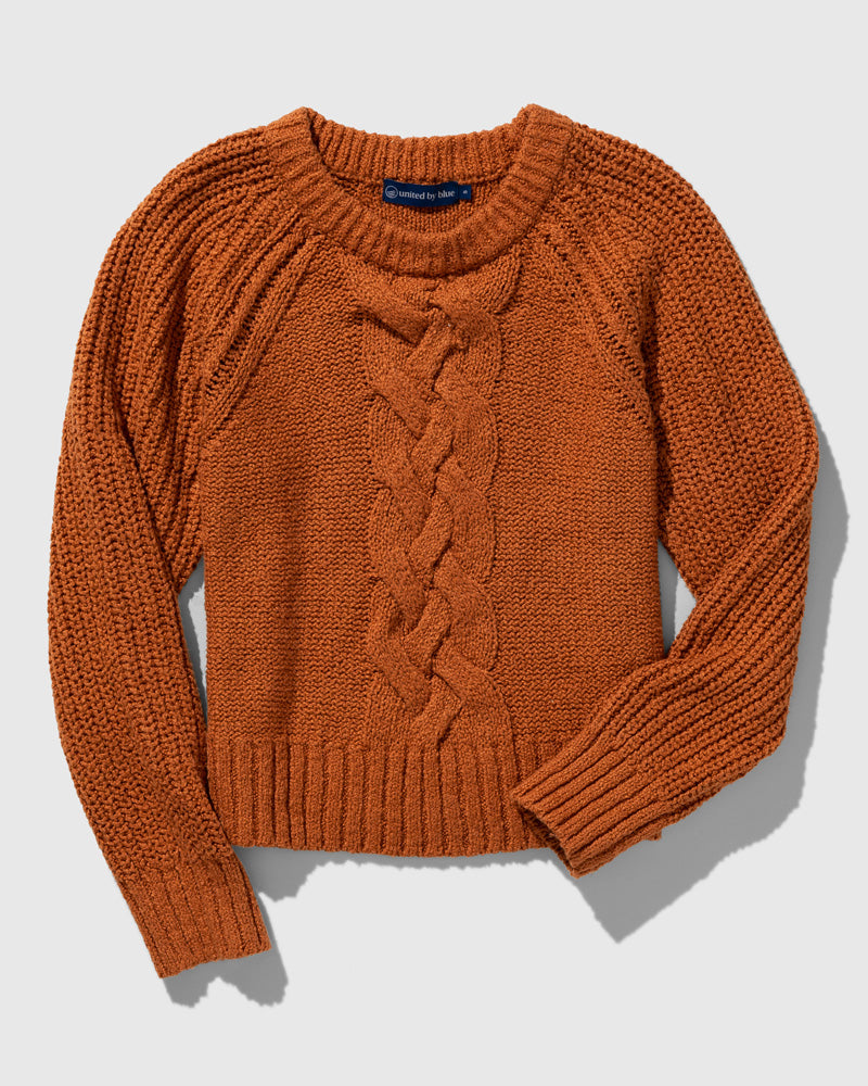 Recycled Cotton Cable Crew Sweater