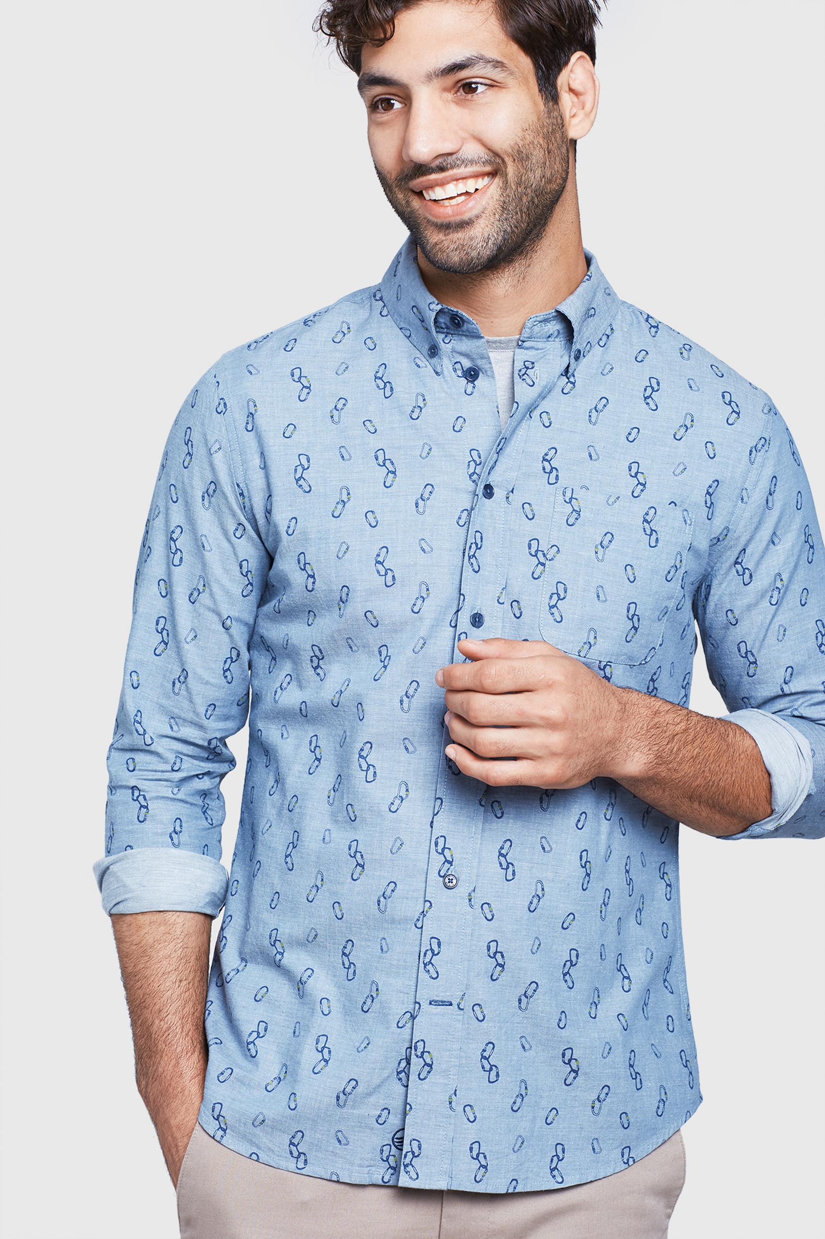 Outpost Printed Button Down