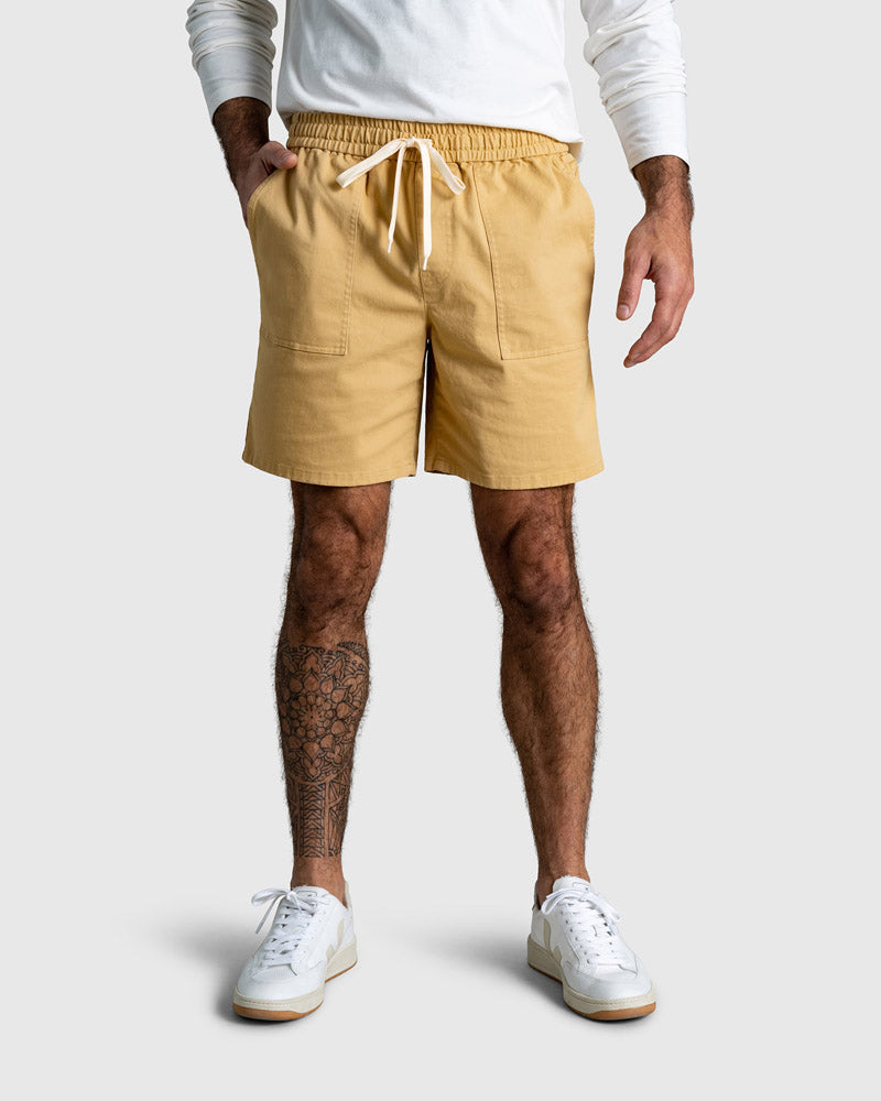 Organic Twill Pull-On 7" Short