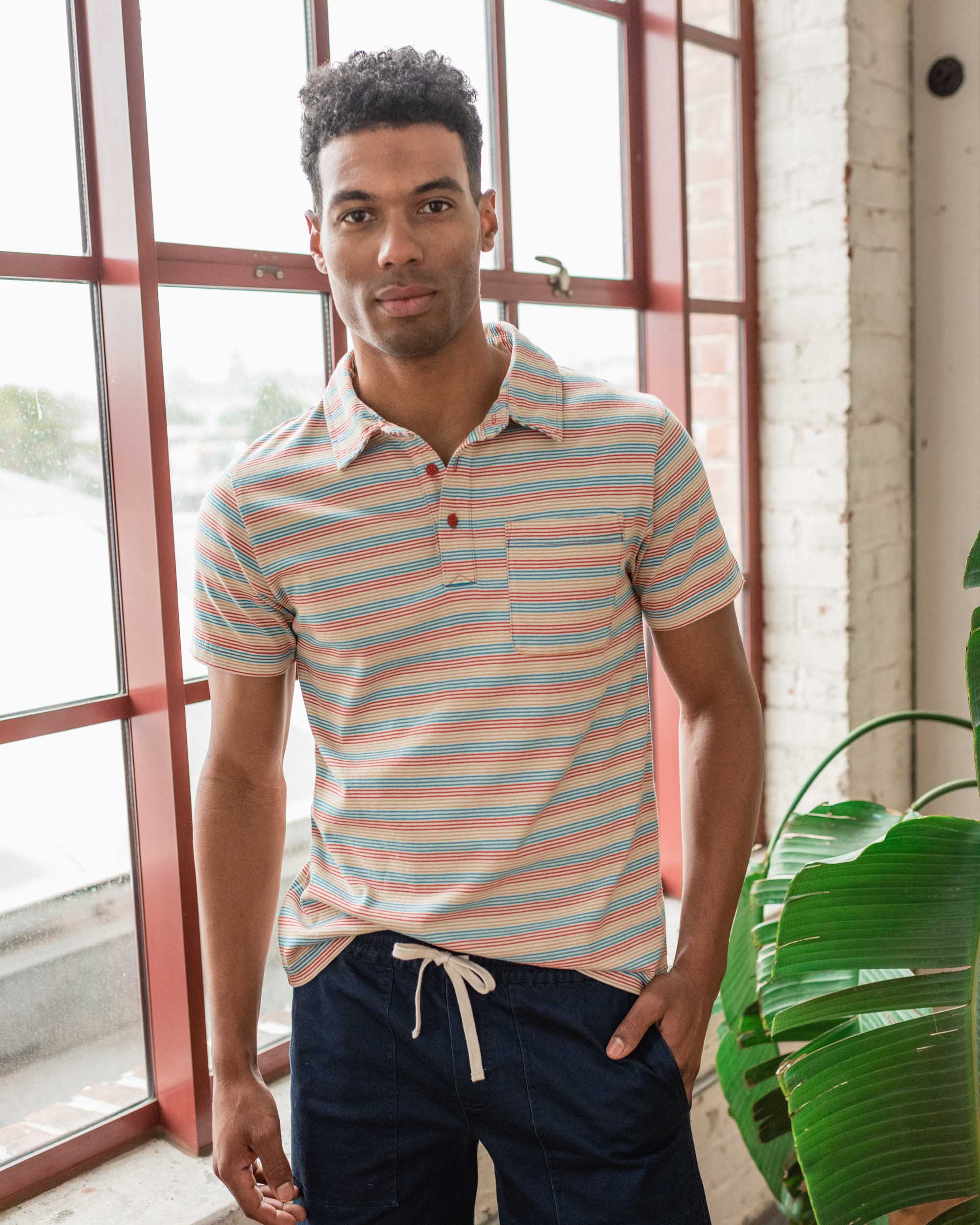 Organic Striped Polo