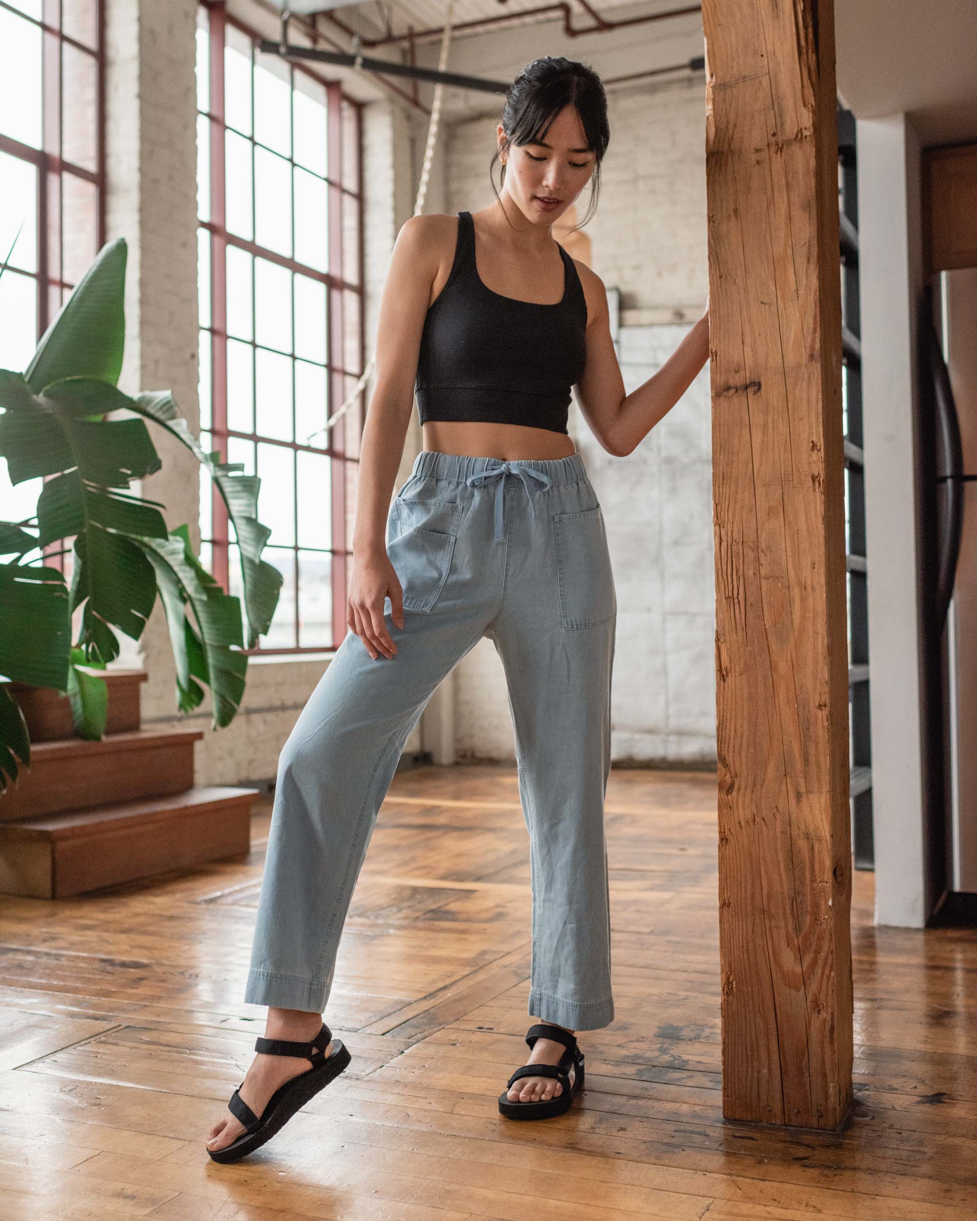 Organic Chambray Pull-On Pant