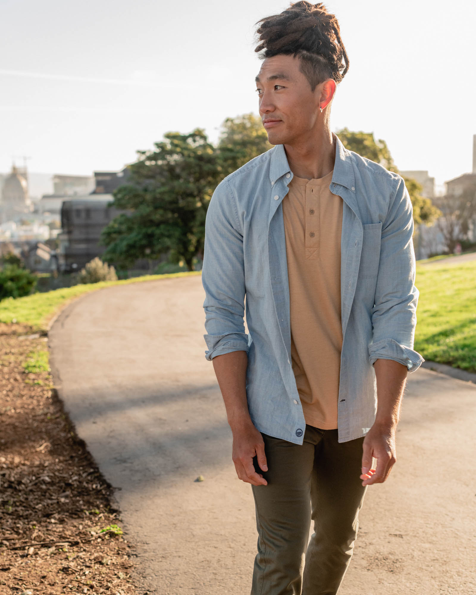 Organic Chambray Button Down