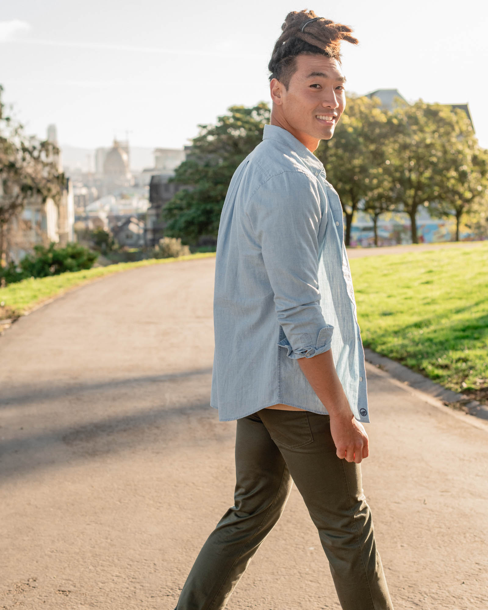 Organic Chambray Button Down