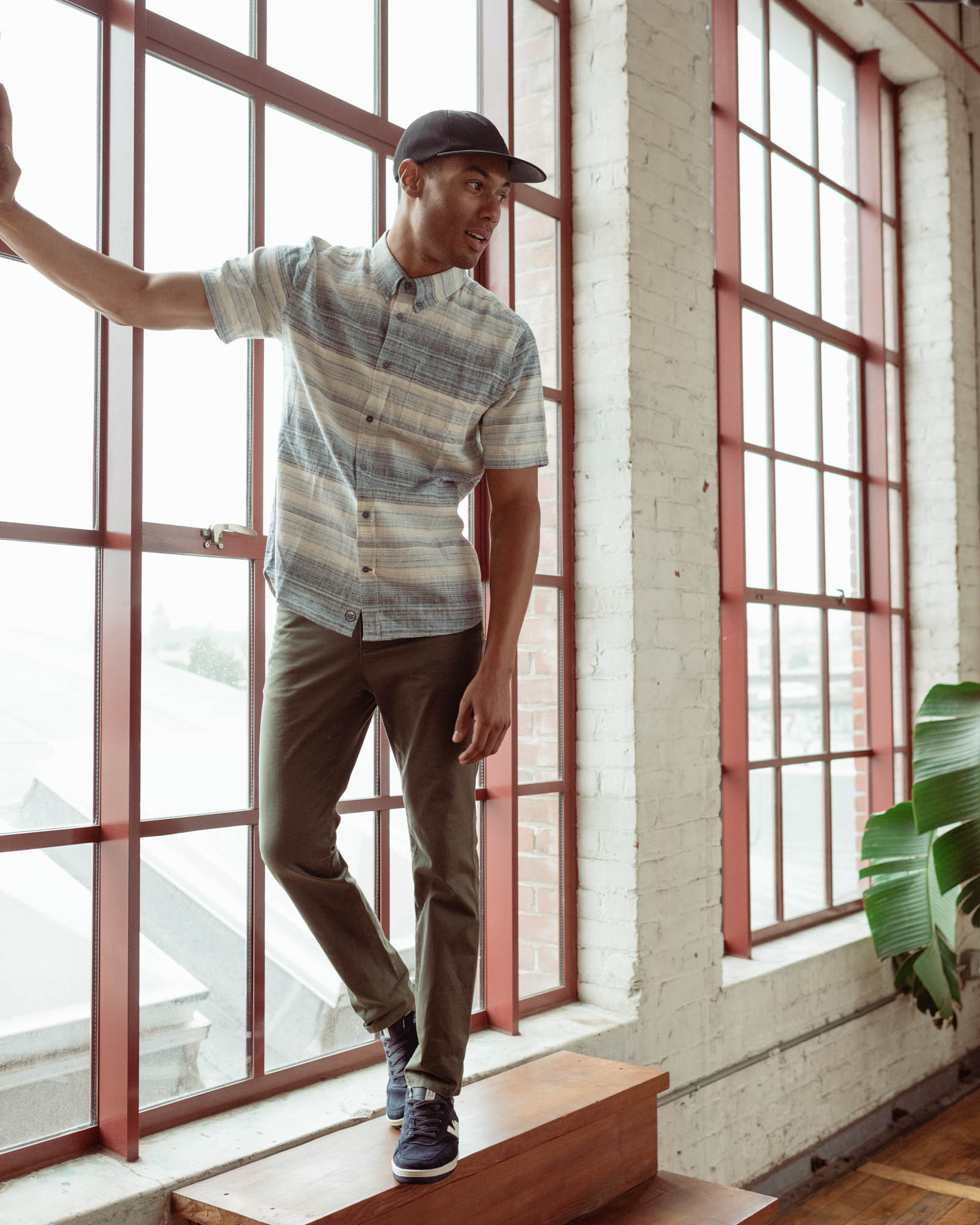 SoftHemp™ Chambray Short-Sleeve Button Down