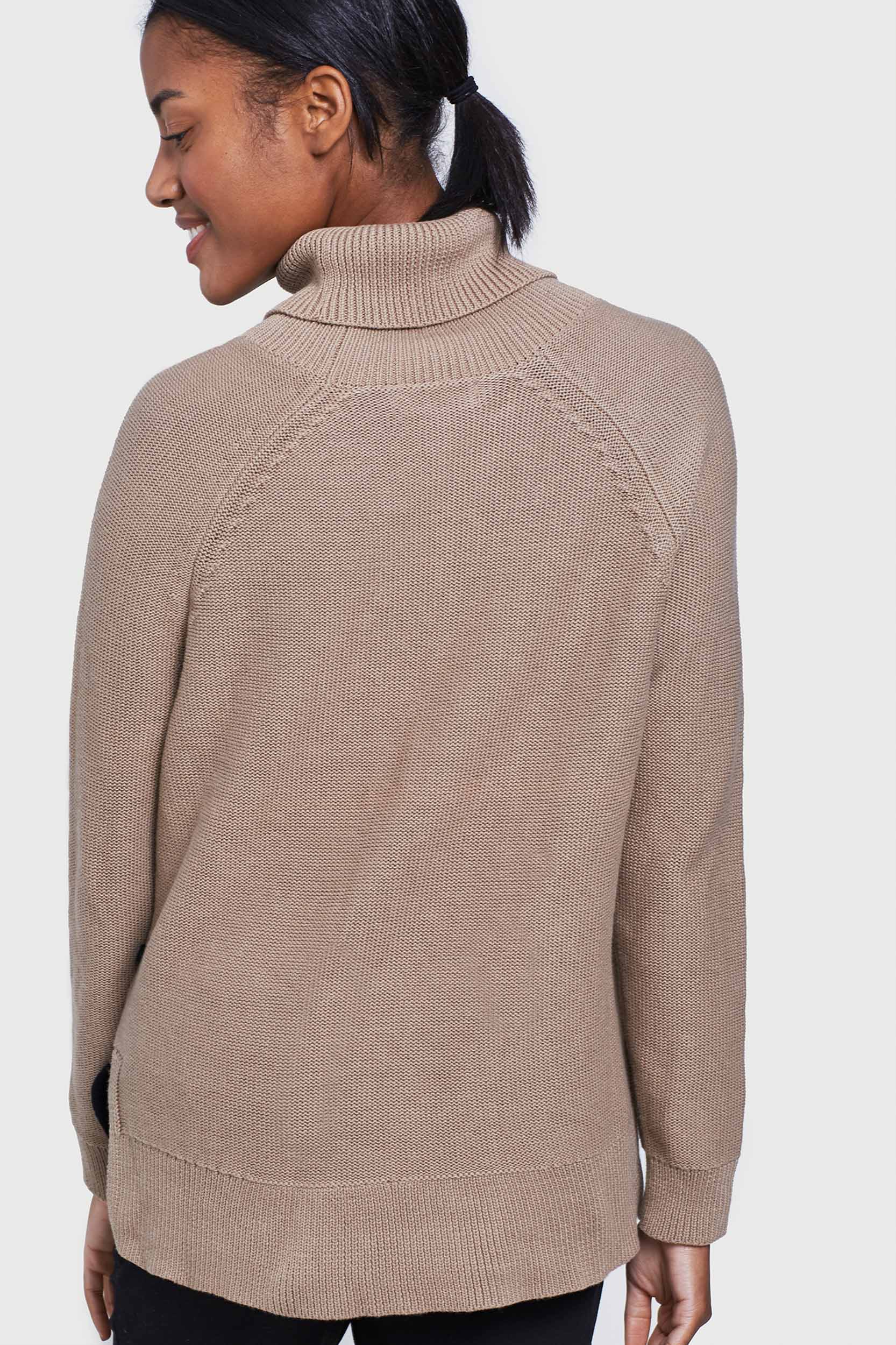 Hideaway Cableknit Turtleneck Sweater