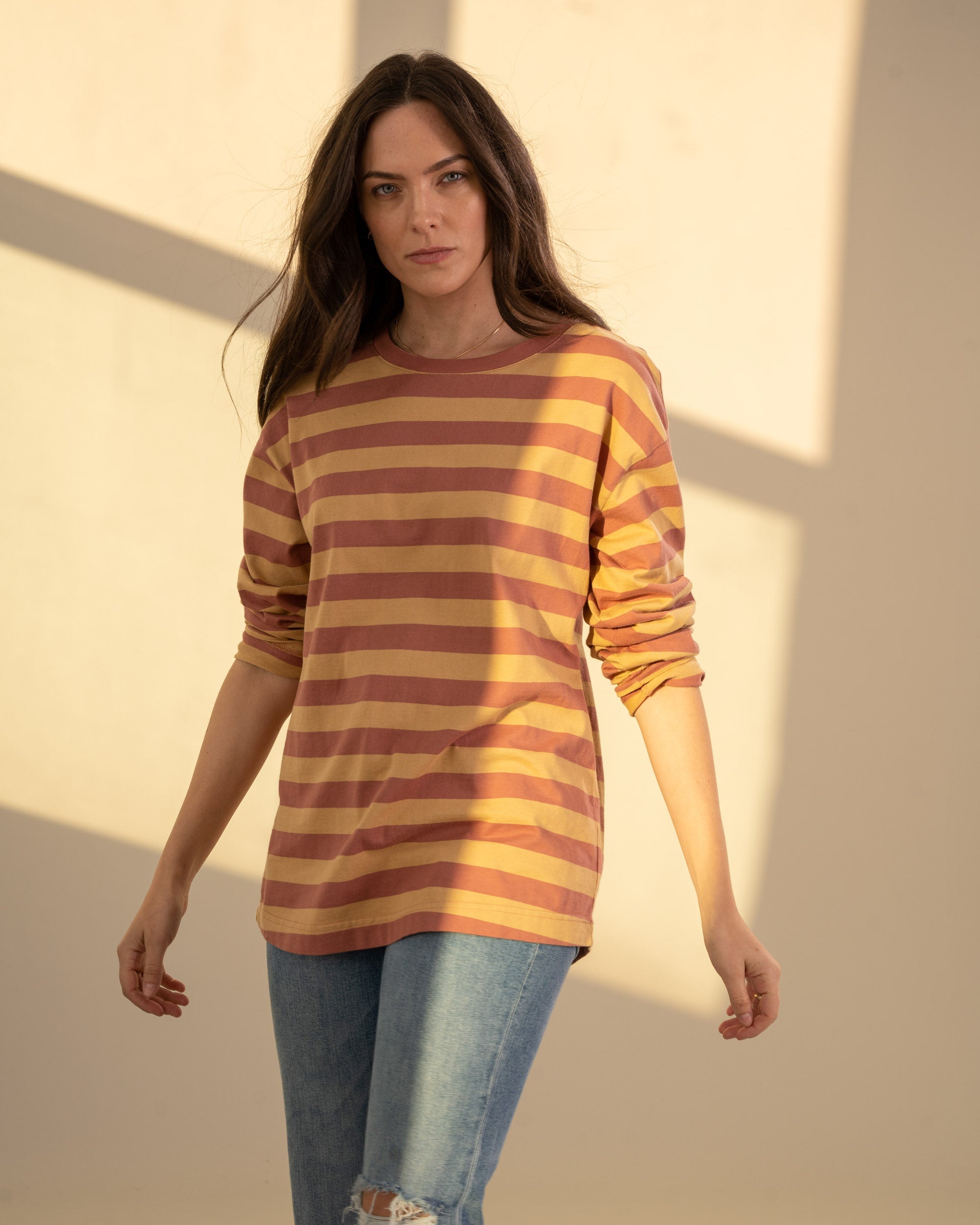 Organic Striped Long-Sleeve Tee